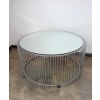 Vintage coffee table z lustrzanym blatem.